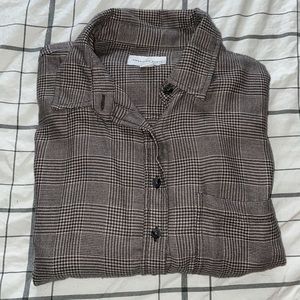 Cropped button up shirt